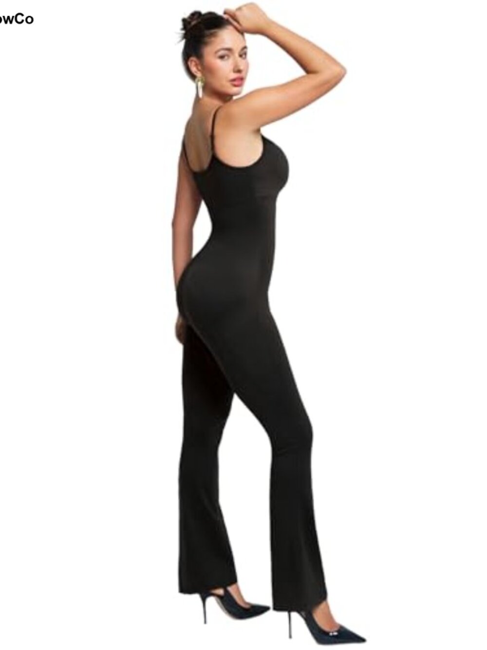 Flare Jumpsuit Tummy Control One Piece Yoga Bodycon Sleeveless